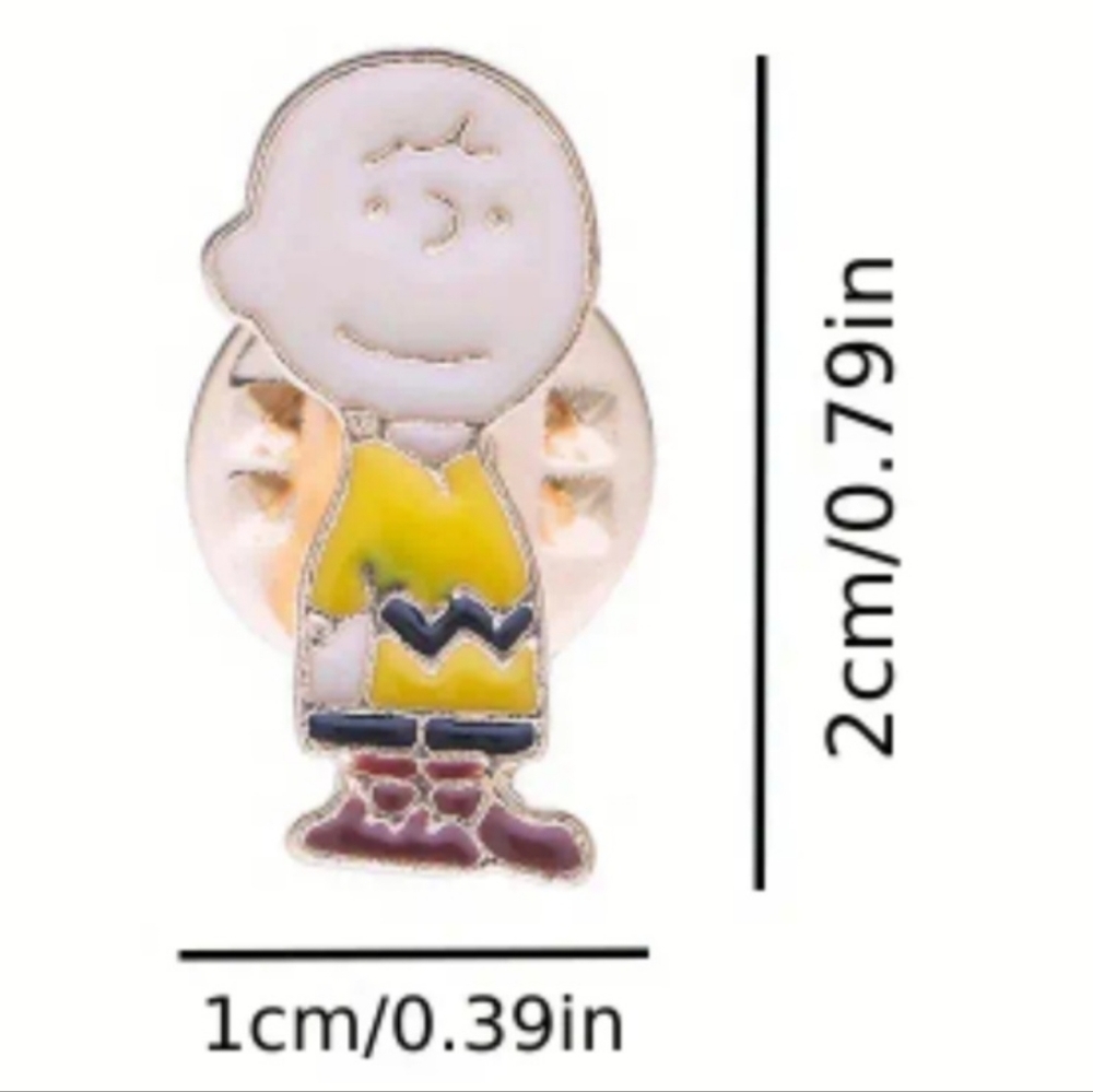 Peanut Character Charlie Brown Tack Pin 0.79 x 0.39